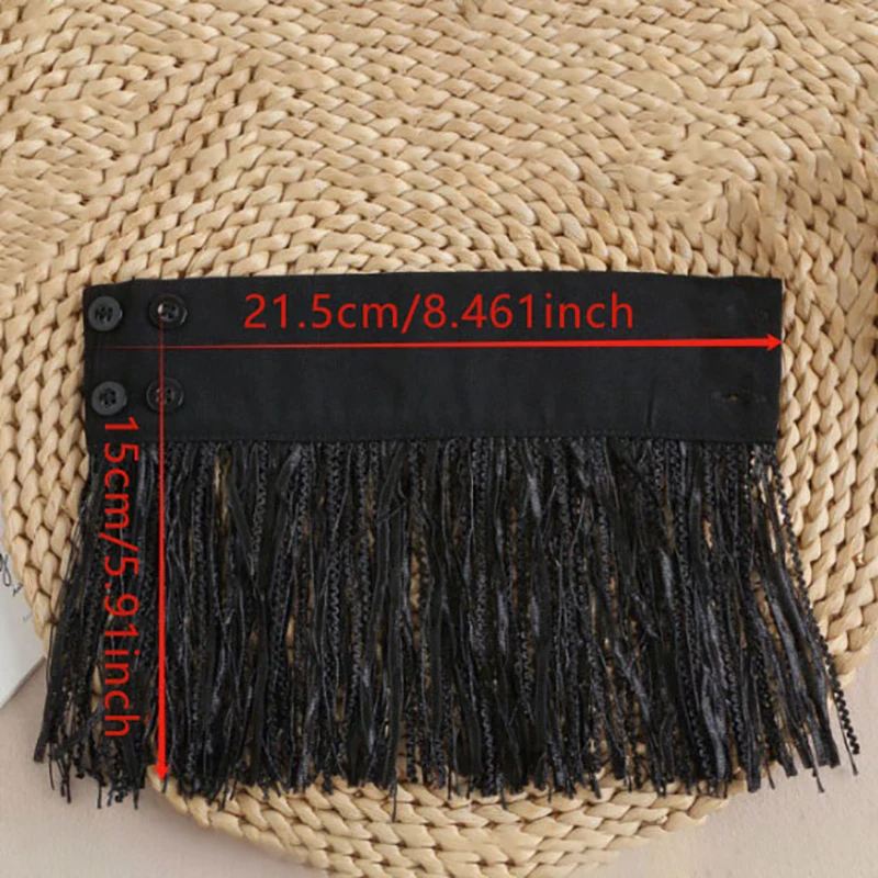 Nail Decorations For Nail Art Black Tassel Fake Pleated Cuff Manicure Photography Props Plush Fake Sleeves Nails Supplies Charms