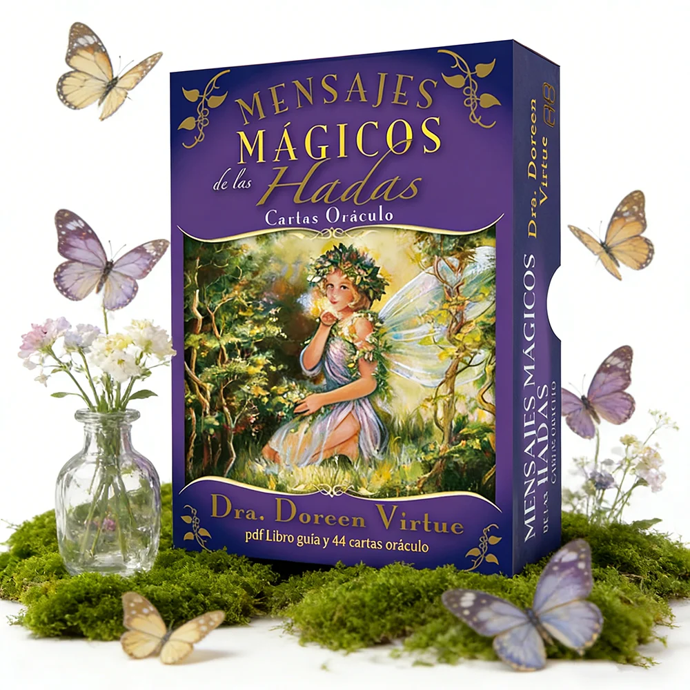 

Mensajes Mágicos de las Hadas Cartas Oráculo.Español Idioma. con Significado en las Cartas y Consejos de Ángeles