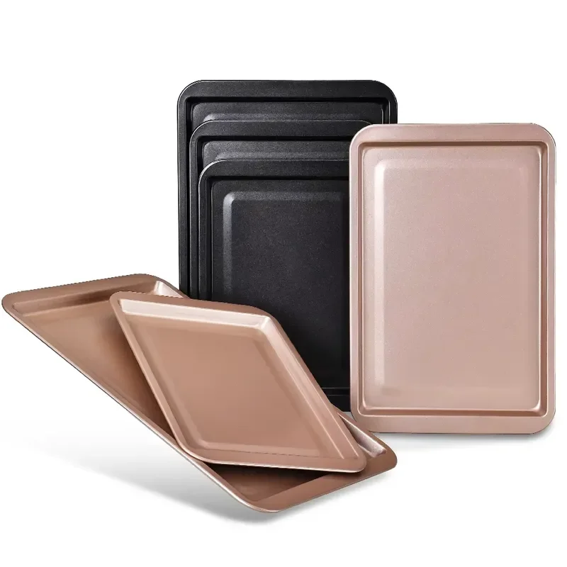 Non-stick Two-color Rectangular Cake Pan Baking Tray Household DIY Party Multi-size Oven Safe Cookware