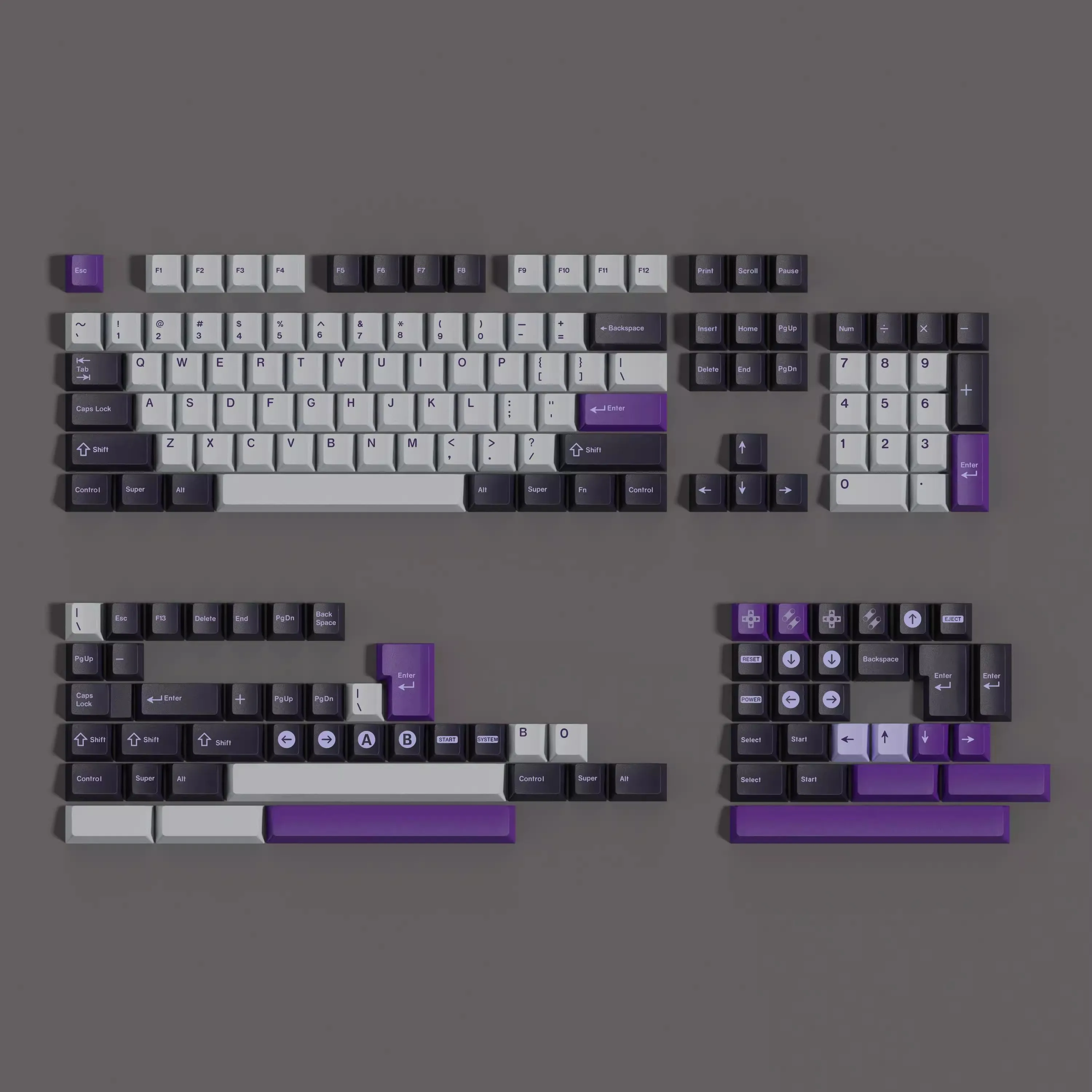 PBT GMK NTD Keycaps Cherry Profile Keycap Dye Sublimation Key Cap For MX Switch Mechanical Keyboard double B Split Spacebar