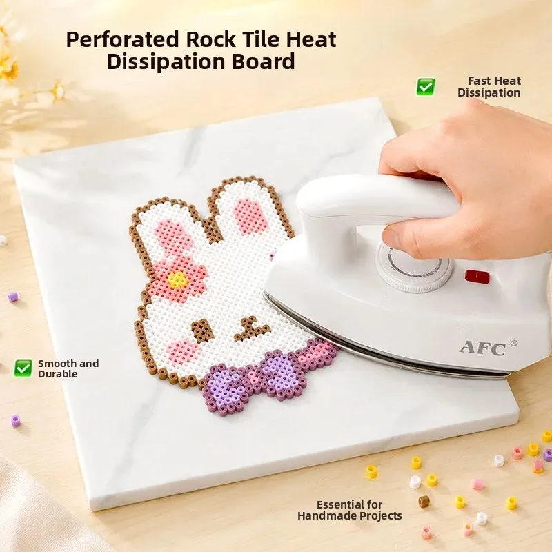 Natural Stone Marble Pet Cooling Board High Temperature Resistant Handmade DIY Assembly Bean Board Cooling Tool for Pets