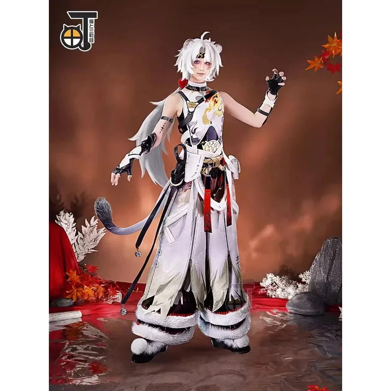 Game Wuthering Waves Lingyang Cosplay Costume Wig Shoes Headwear Liondance Troupe Glacio Natural Resonator Women Men Halloween