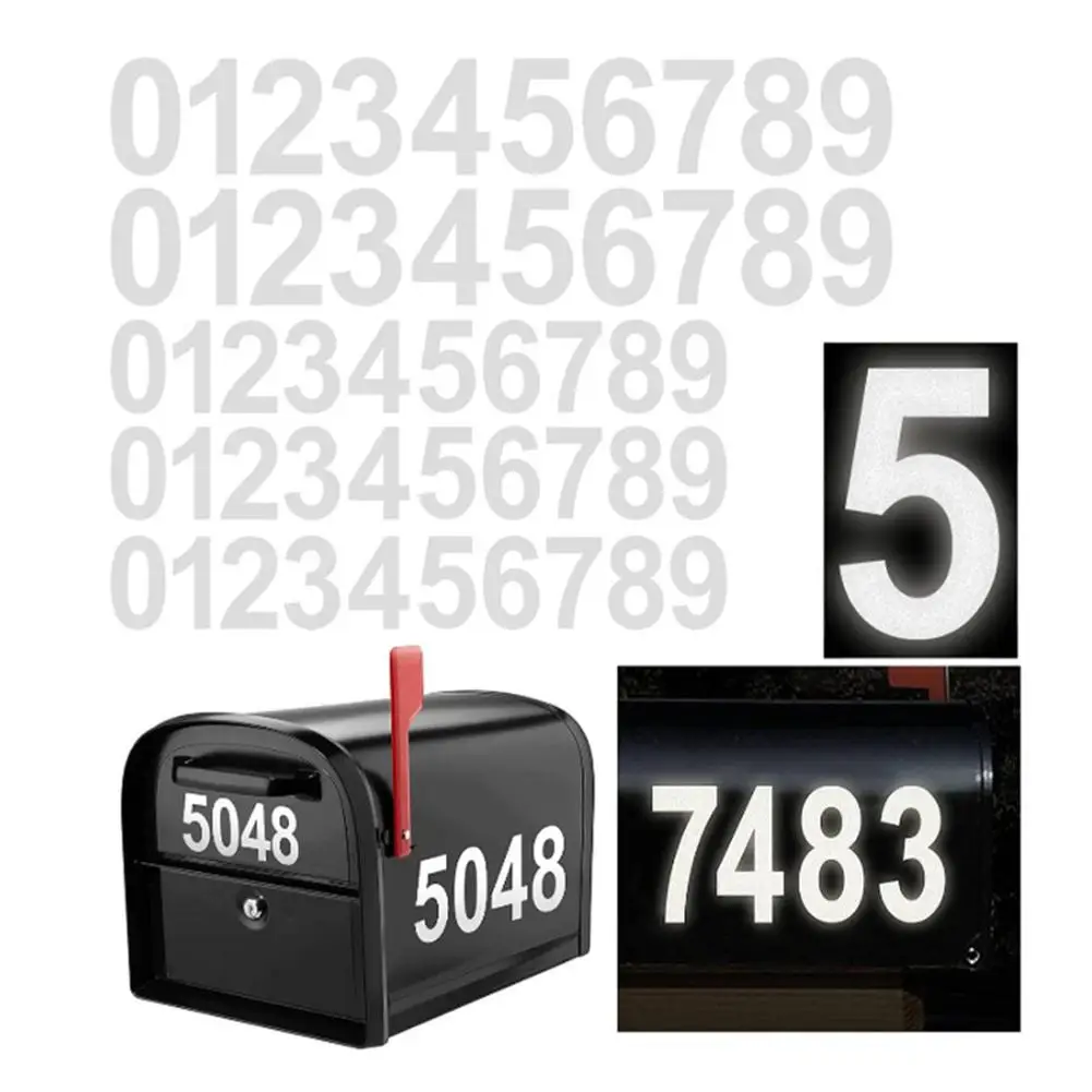 Nanofilm License Plate Sticker Waterproof Invisible Digital Sticker Reflective Digital Number Label Car Decorative Supplies