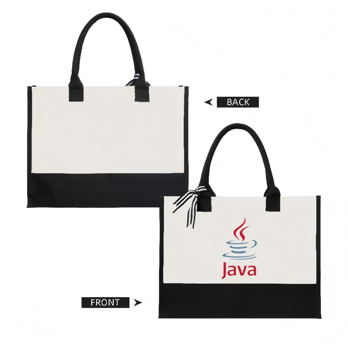 جافا 2026 وصول جديد موضة عملية واسعة قابلة لإعادة الاستخدام حمل حقيبة نمط طباعة 2 لهجة الثقيلة حقيبة كتف كبيرة لجميع Da