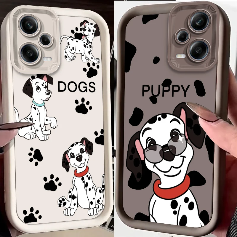 Spotted Dog Anime Cute For Xiaomi Redmi Note 14 13 13R 12 12R 11 11E 11T 11S Pro Plus 4G 5G Eye Ladder Soft Phone Case Funda