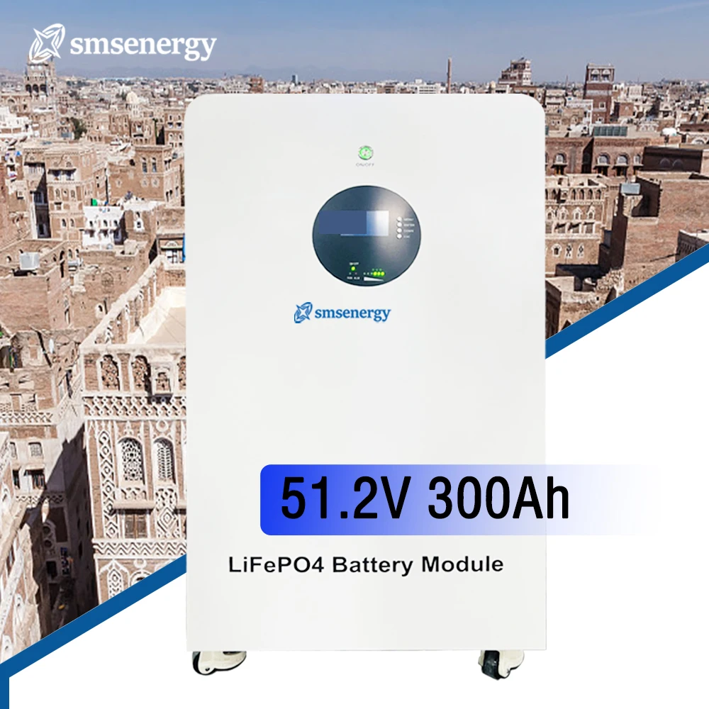 

SMS 51.2V LiFePO4 Battery BMS Protection 300Ah Capacity 15Kwh-30Kwh Grade Solar System Stackable Split Home Use Hybrid Grid CAN