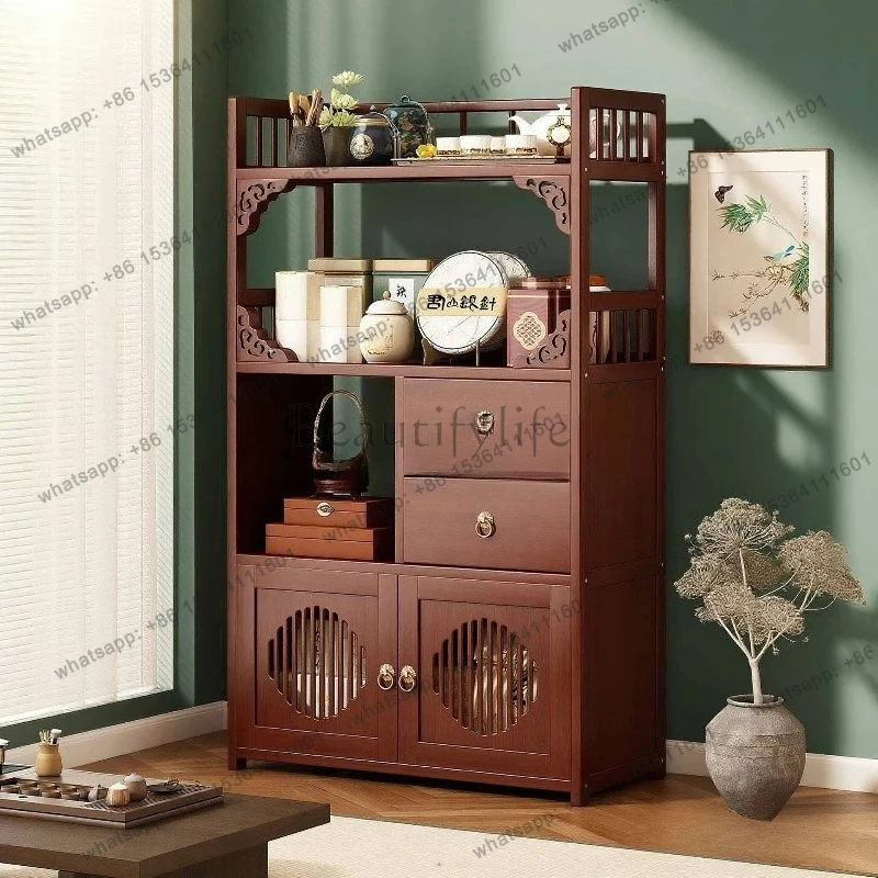 

Tea Room Bogu Frame Duobao Pavilion Ornament Rack Tea Display Cabinet Multifunctional Tea Set Storage