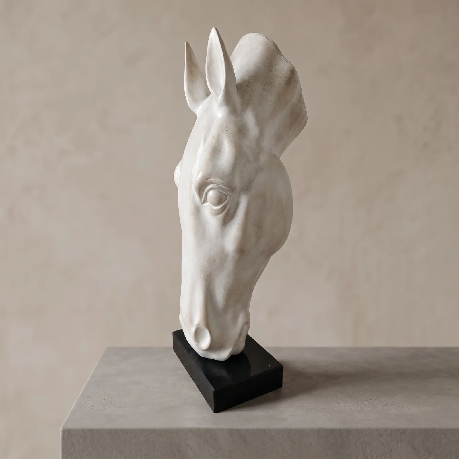 Horse Head Sculpture Vertical Horse Head Bust Table Sculpture Modern Statue Slim for Interior Designers, Living Room, Entryway