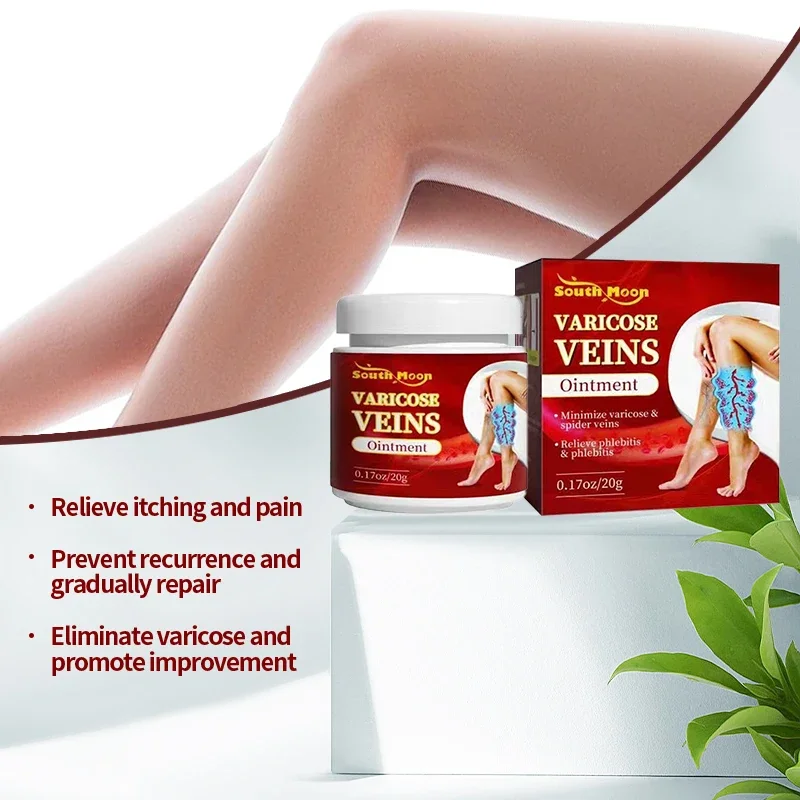 Crema para tratamiento de venas varicosas, 5 piezas, cuidado de los pies, varicosidad de las piernas, angitis, Vasculitis dilatada, flebitis, medicina para aliviar