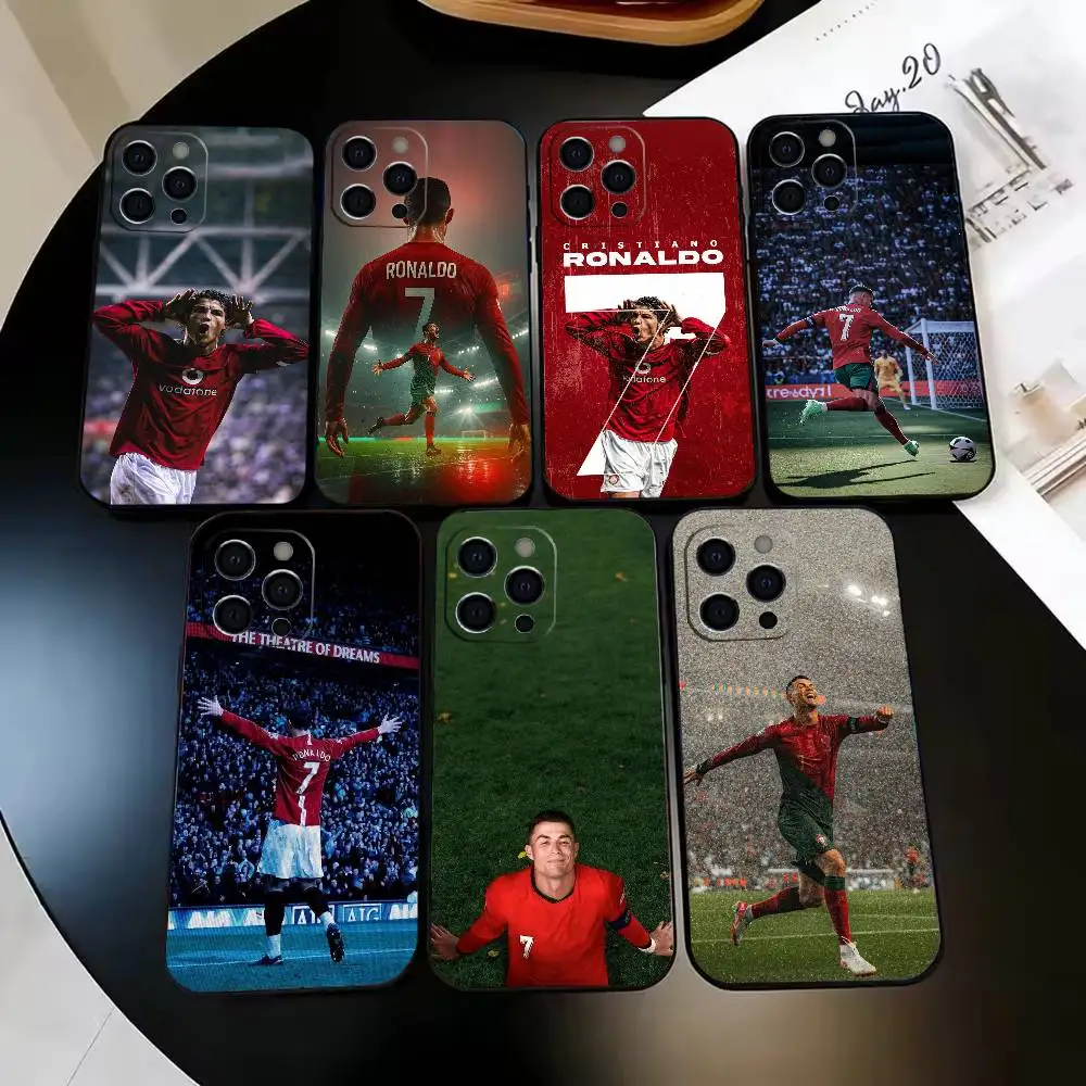 

C-Cristiano R-Ronaldo Phone Case For iPhone Max,Plus,Air,X,XS,XR,SE,17,16,15,14,13,12,11,Pro,Black Silicone Case(one))