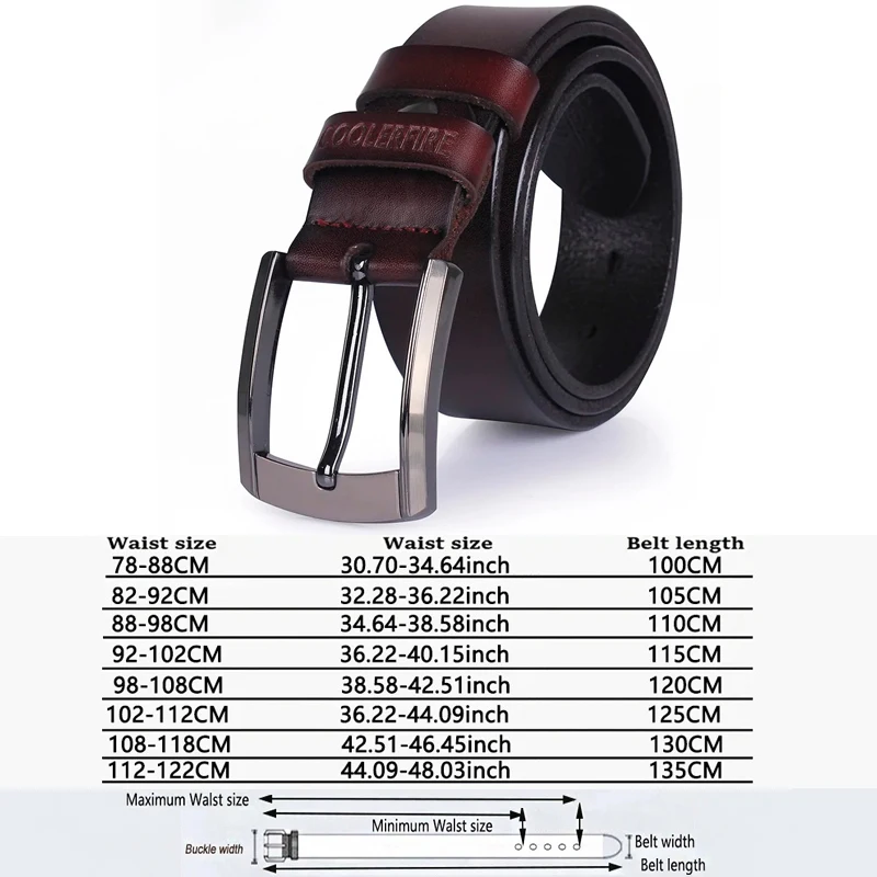 Herren Hochwertiger Echtledergürtel Luxus Designer Gürtel Herren Rindsleder Mode Gürtelband Männlicher Jeansgürtel für Cowboy