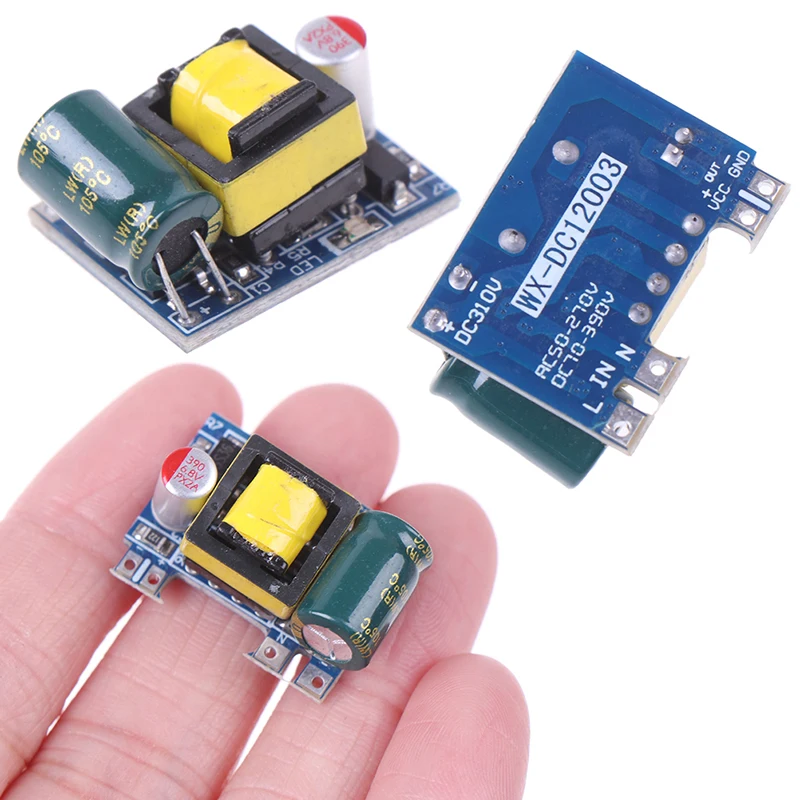 1pc Mini AC-DC 110V 120V 220V 230V do 5V 12V płyta konwertera moduł zasilania 5V 700mA (3.5W)