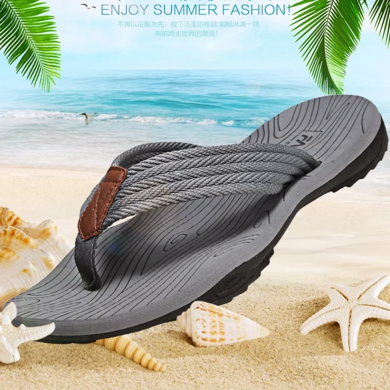 Slippers Men Summer New Casual Flip Flops Men's Sandals Wear Anti-skid Beach Sandal Shoe Slipper