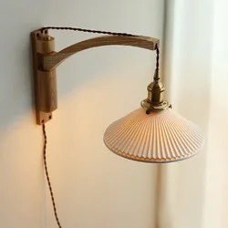 Casual Style Folding Wall Lamp Silent Style Design Sense Household Bedroom Bedside living Wall Lamp Coffee decorative light