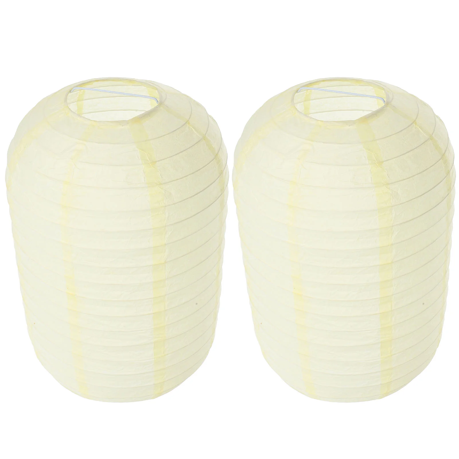 2 Pcs Winter Melon Lantern Practical Lanterns Paper Party Decor Pendants Lampshade Indoor Delicate Foldable