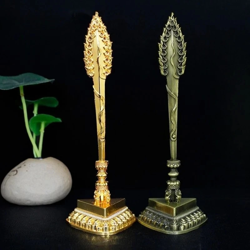 Chinese Tibetan Vajra Pestle Household Manjusri Sword Mini Ornament Alloy Handicrafts Living Room Desktop Small Ornament