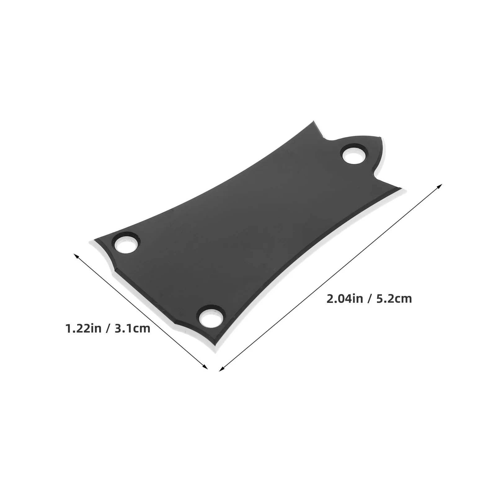 1 مجموعة سوداء 3 ثقوب معدنية الجمالون غطاء قضيب لوحة للجيتار الكهربائي حماية الرقبة جرس شكل تصميم الغيتار اكسسوارات أجزاء #5