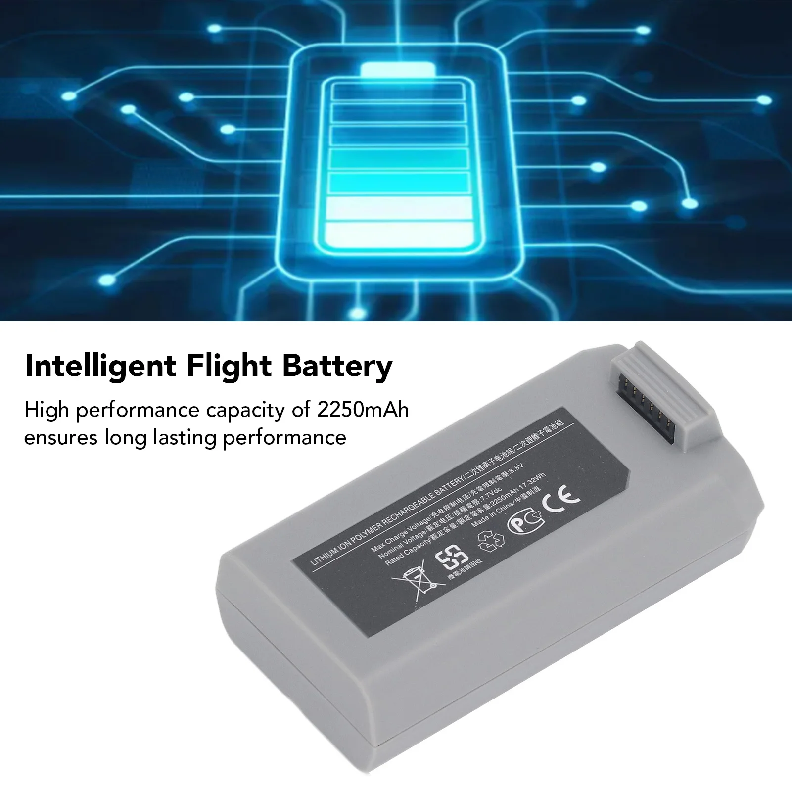 Drone Battery Intelligent Flight Battery 7.7V High Energy Density Stable Power 2250mah Lithium Battery for MINI2 MINI2 SE Drone