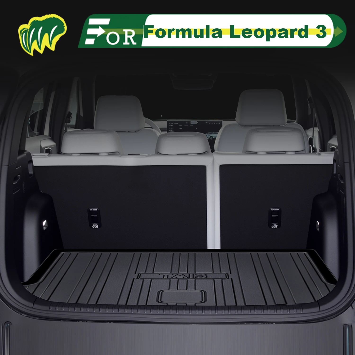 

For BYD Formula Leopard‌ 3 2025 TPE Custom Fit Car Trunk Mat All Season Cargo Mat 3D Shaped Rear Trunk Liner