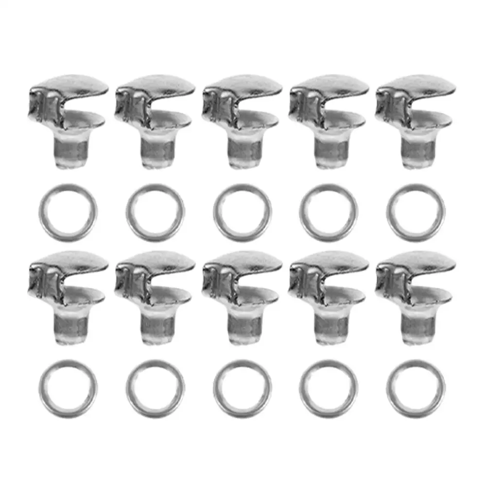 

10 Pcs Shoe Buckle Lace Locking Clips Round Shoelace Connectors Metal Repairing Accessories Boot Hooks for