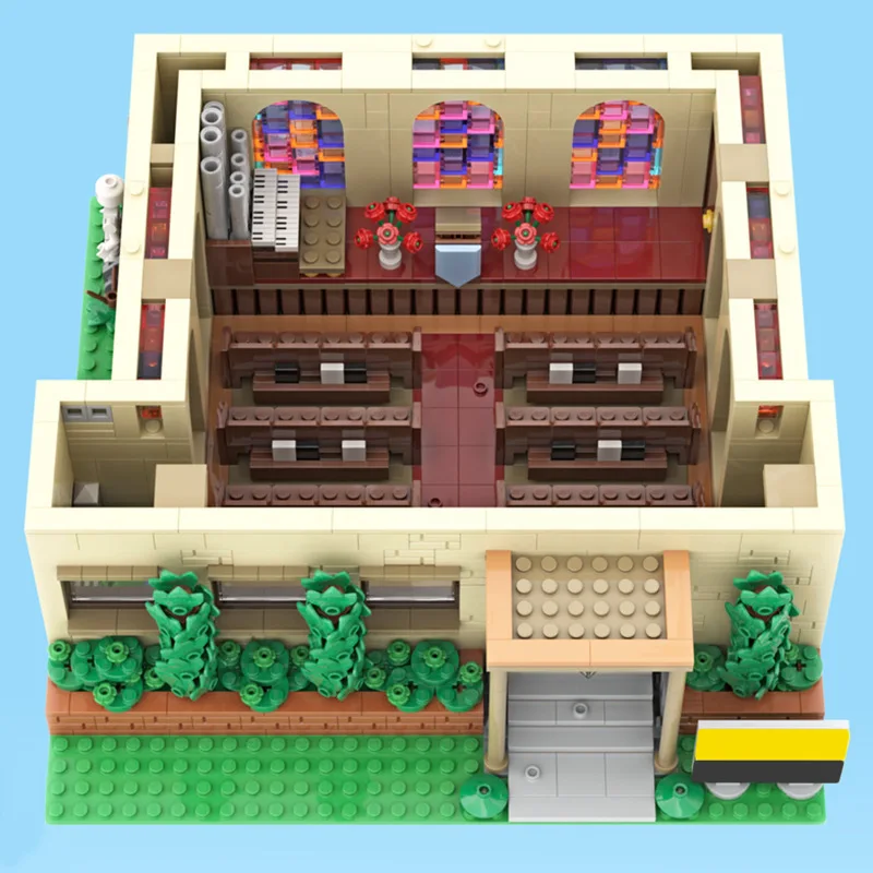 Simpsoned Prima Chiesa Blocchi di Costruzione Posto Modulare Moe Taverna Bar Springfield Scuola Elementare Modello Giocattoli