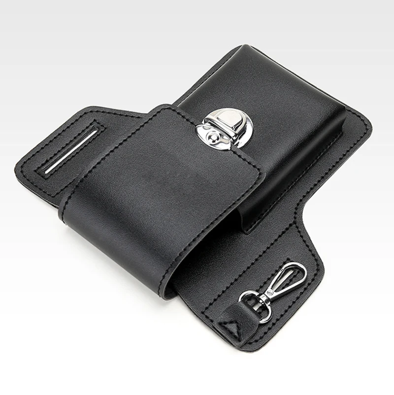 Vintage حقيبة جلدية الخصر الهاتف المحمول حلقة الحافظة رجل حزام حقيبة الهاتف الحقيبة محفظة قضية الهاتف آيفون سامسونج هواوي العام