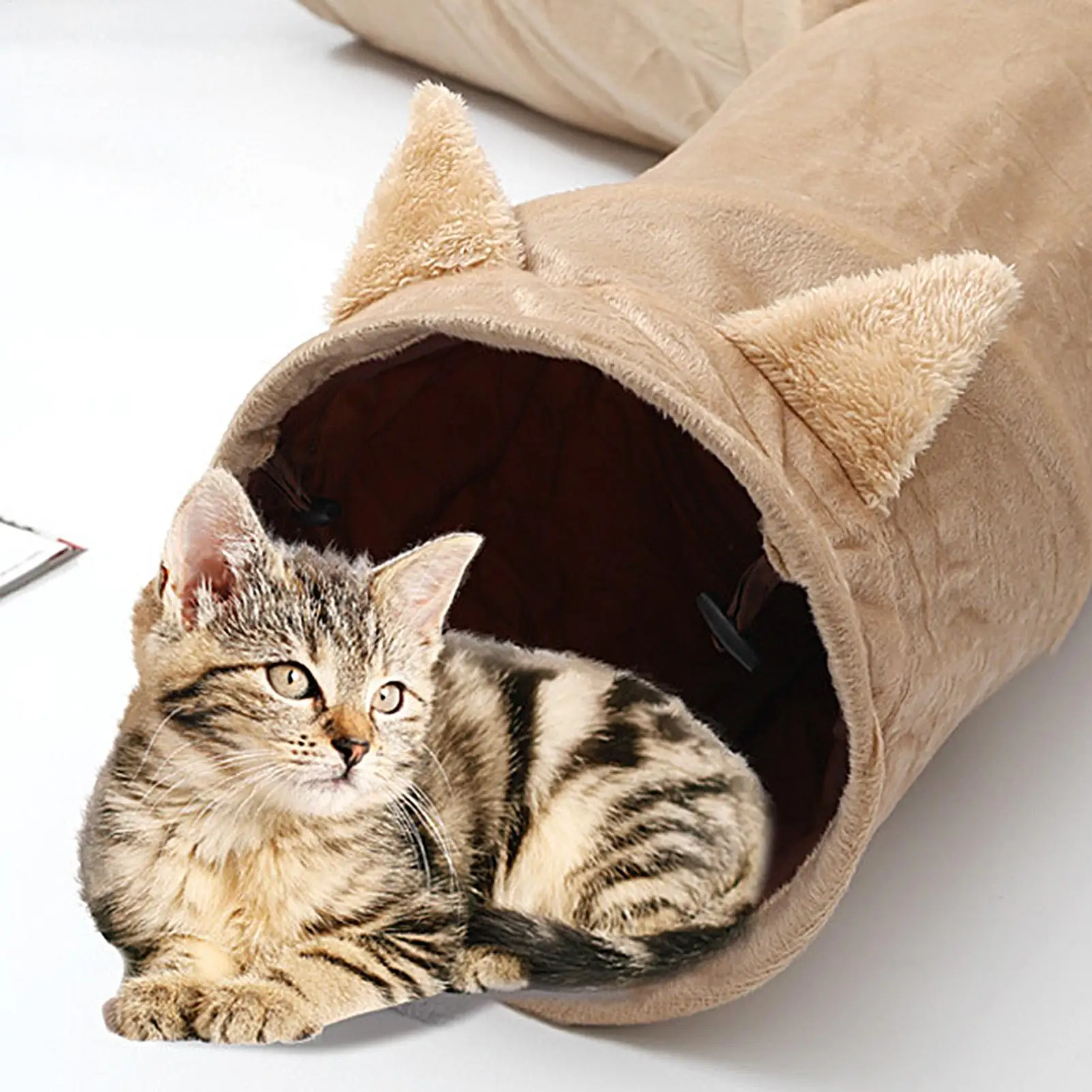 

Компактный интерактивный тоннель для кошек: игрушка для обогащения жизни питомцев, игровой тоннель для кошек, для маленьких щенков и кроликов, для использования в помещении, саду, на заднем дворе, для дома животных.