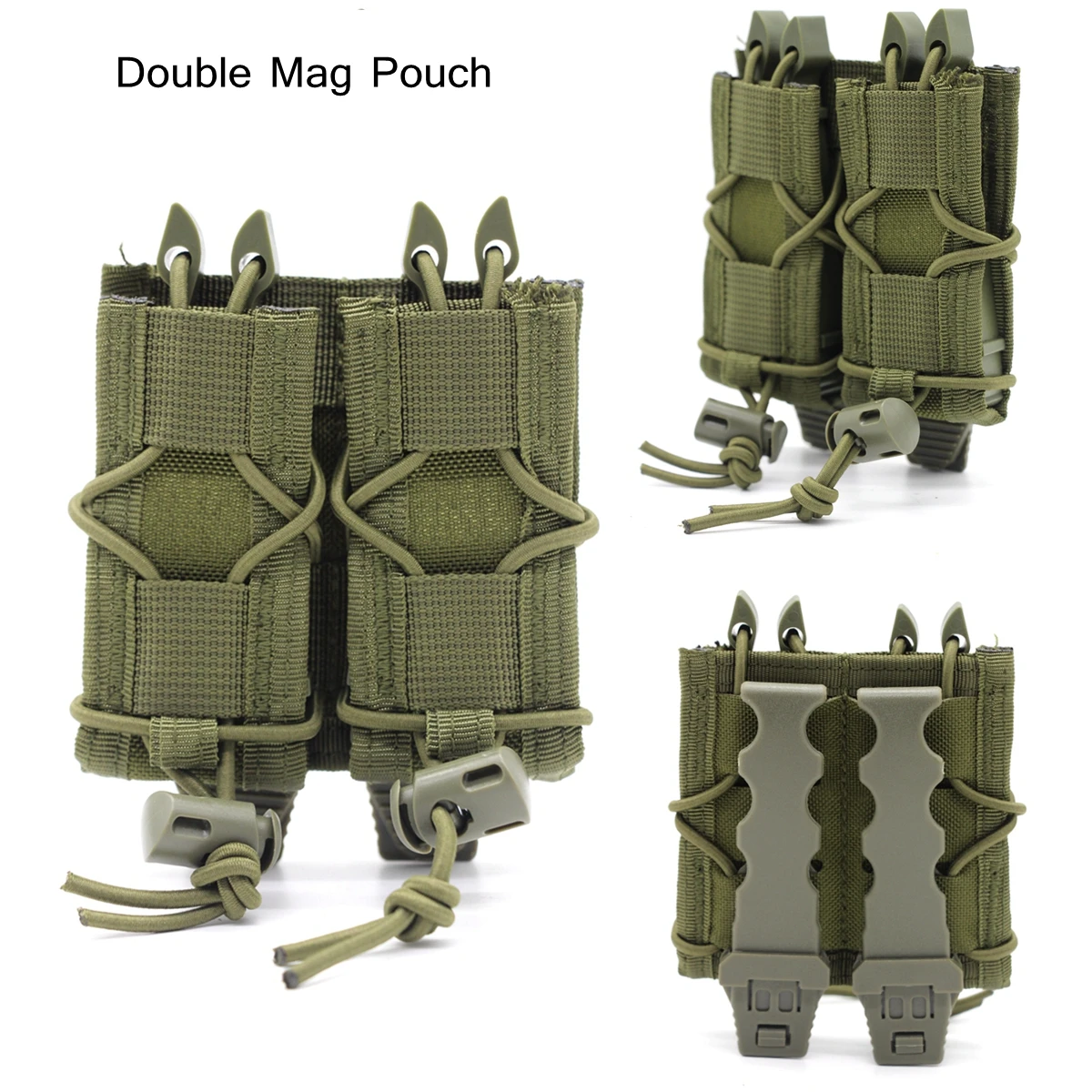 9mm Magazine Pouch Tactical Molle Double Magazine Pouch Double-Layer Mag Pouches Universal Cartridge Holder for Hunting CS Vest