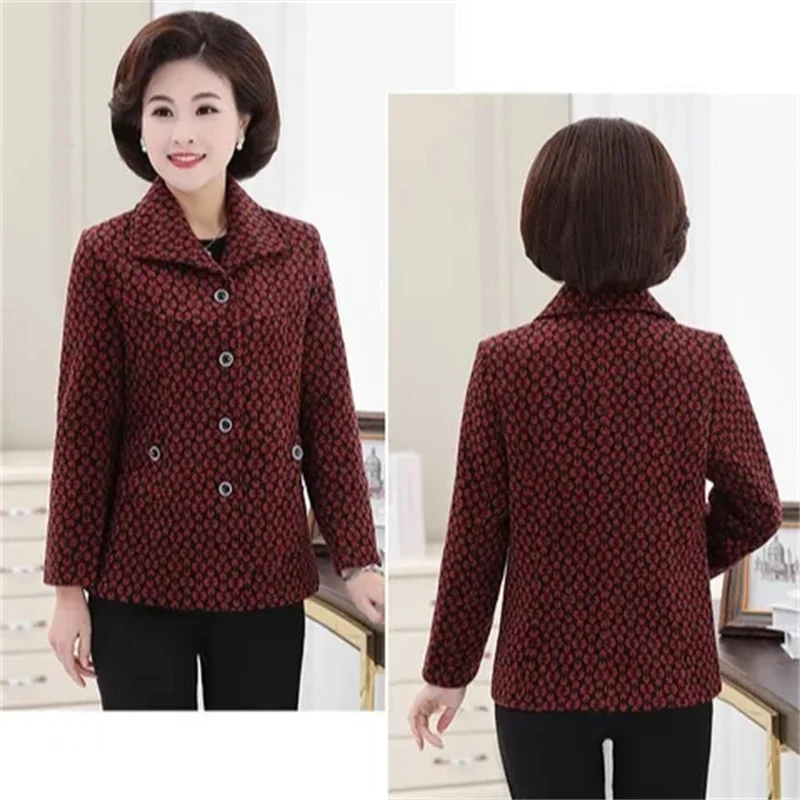 

Spring Autumn Feminine High-end Patchwork Loose Coat Korean Ladies Large Size 4XL Casual Outwear Women Long Sleeved Tops Jacket