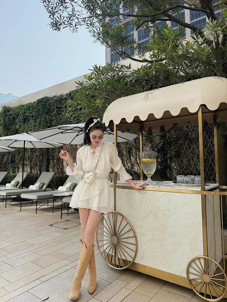 

Ele High Waist Pure Desire Sle Dr SD Series Women's Faionable Long Sve Wrap Dr Ci Commute Suitable