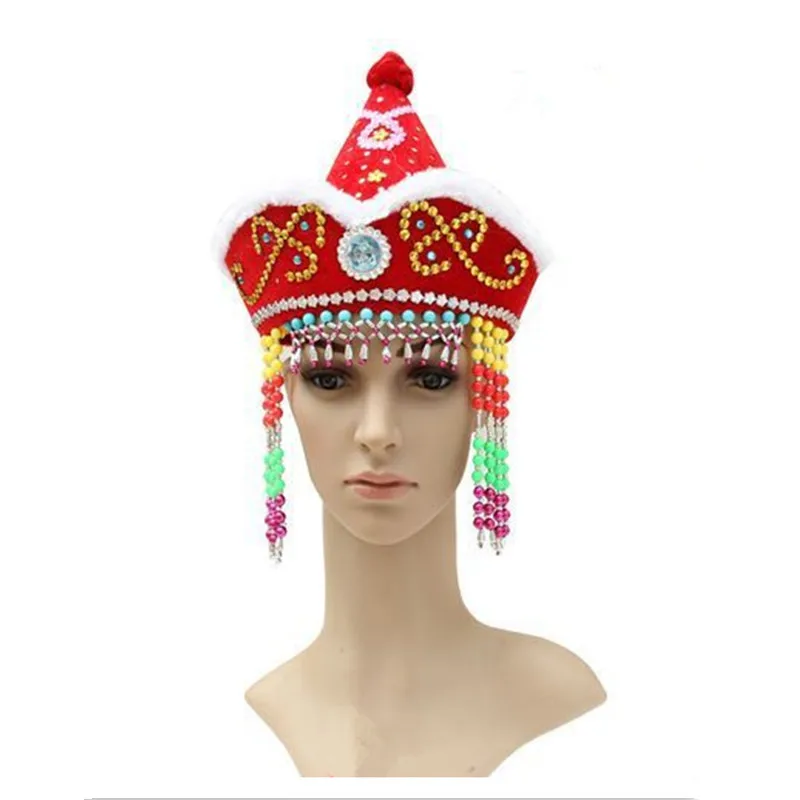 Mongolian Yurt Shaped Queen Princess Hat Headdress Girl Children\'s Birthday Gift Women Cosplay Party Headwear