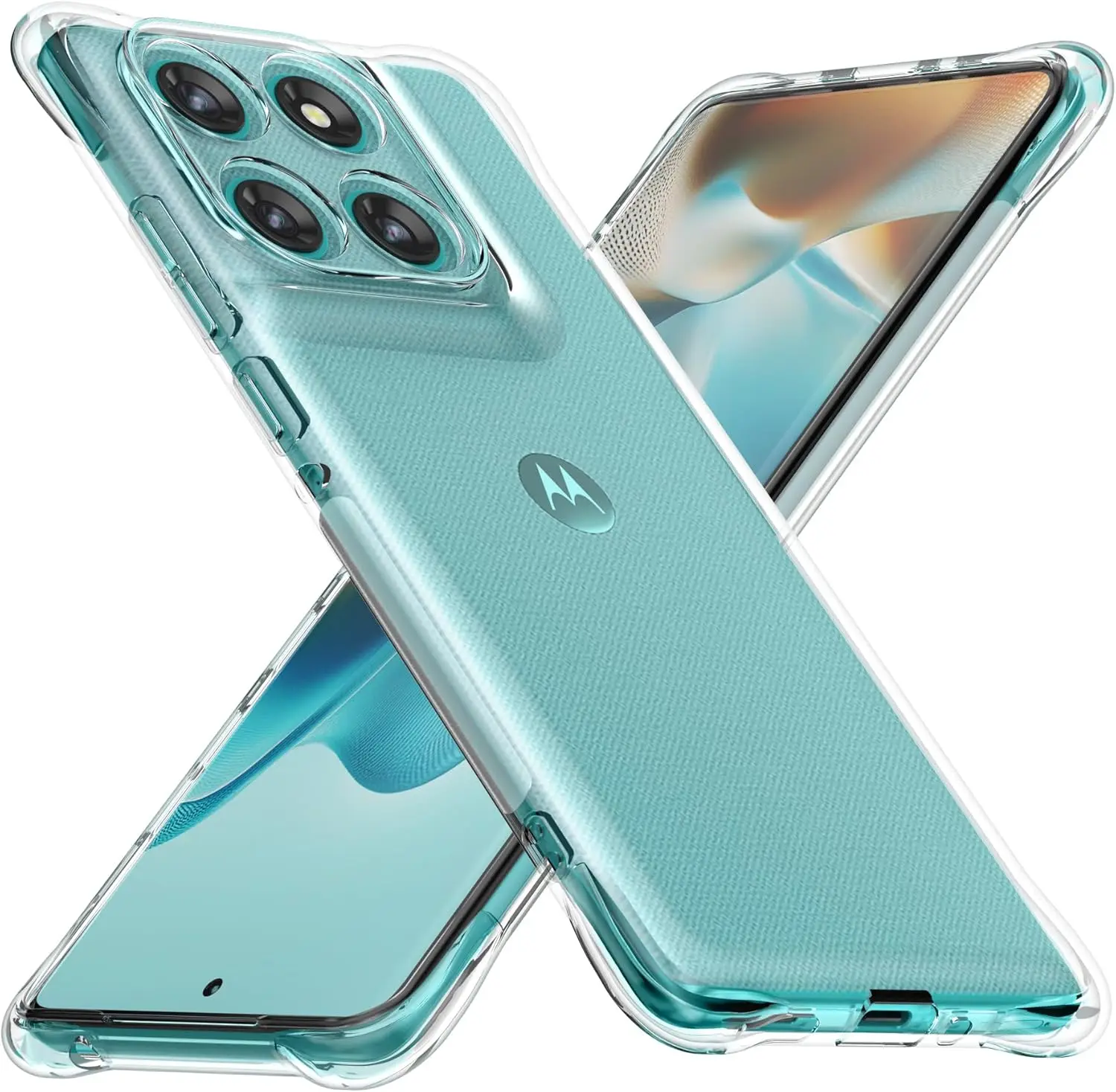 Para Moto Edge 60 Pro 5G funda a prueba de golpes de silicona transparente suave Airbag TPU funda de teléfono para Motorola Moto Edge 60 Fusion Cover