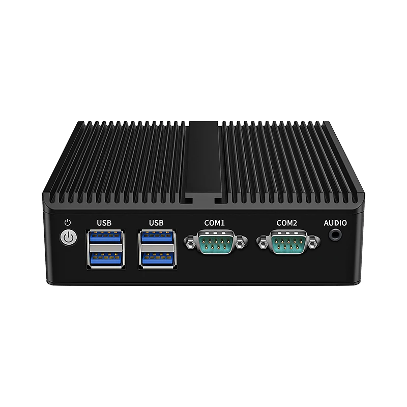 Fanless Mini PC Intel N100 2* LAN NVMe MiniPC Soft Router 2*HDMI DP AES-NI Windows11 Type-C Pokect industrial Computer2*COM