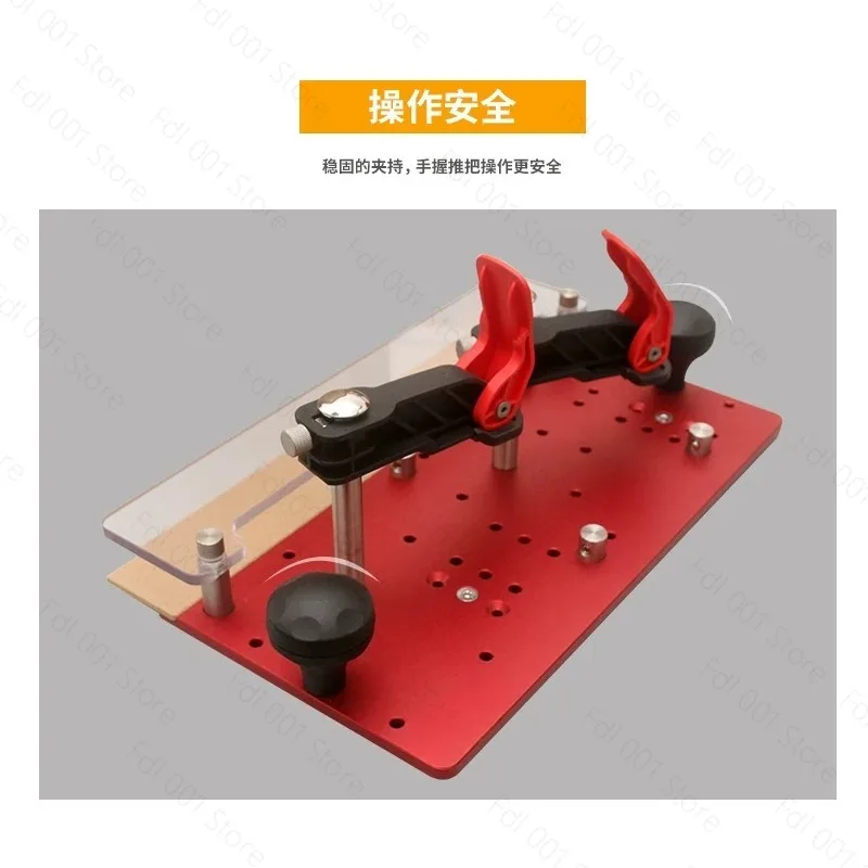 Woodworking Guide Rail & Push Block, Smooth Sliding Tool for Table Saw, Ideal for Cabinet Doors & Drawers