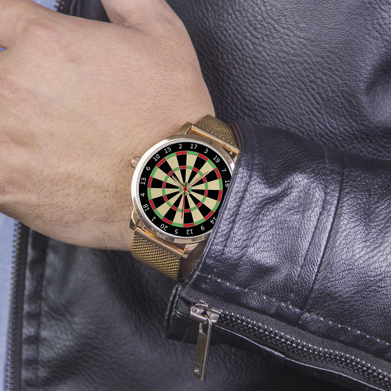 Gold Case Wristwatch Men Original Man Watch Men Wrist Original Unique Carnival Darts Fashion Quartz Wristwatches Individuality