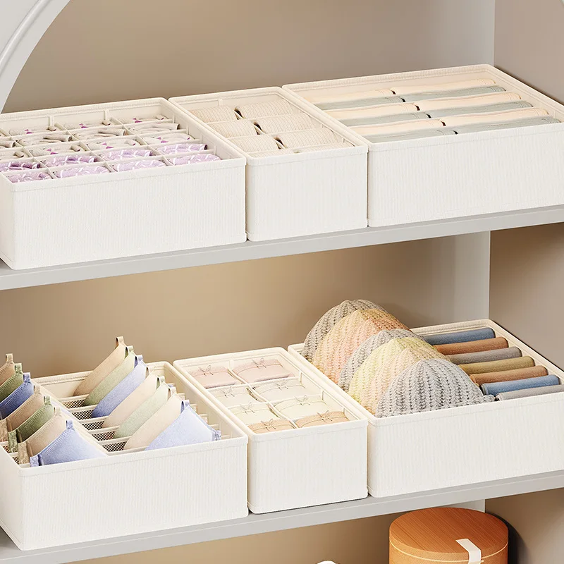 Stackable Drawer type Organizer Underwear Panties Socks Bra Compartment Storage Boxes Multifunctional Clothes Separator