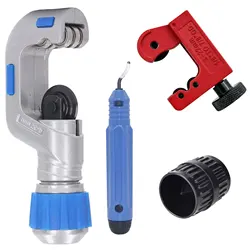 Red Internal External Tube Metal Pipes Heavy Duty Deburring Tool Tubing Chamfer Tool for PVC/PPR/Copper/Brass/Aluminum Tubes