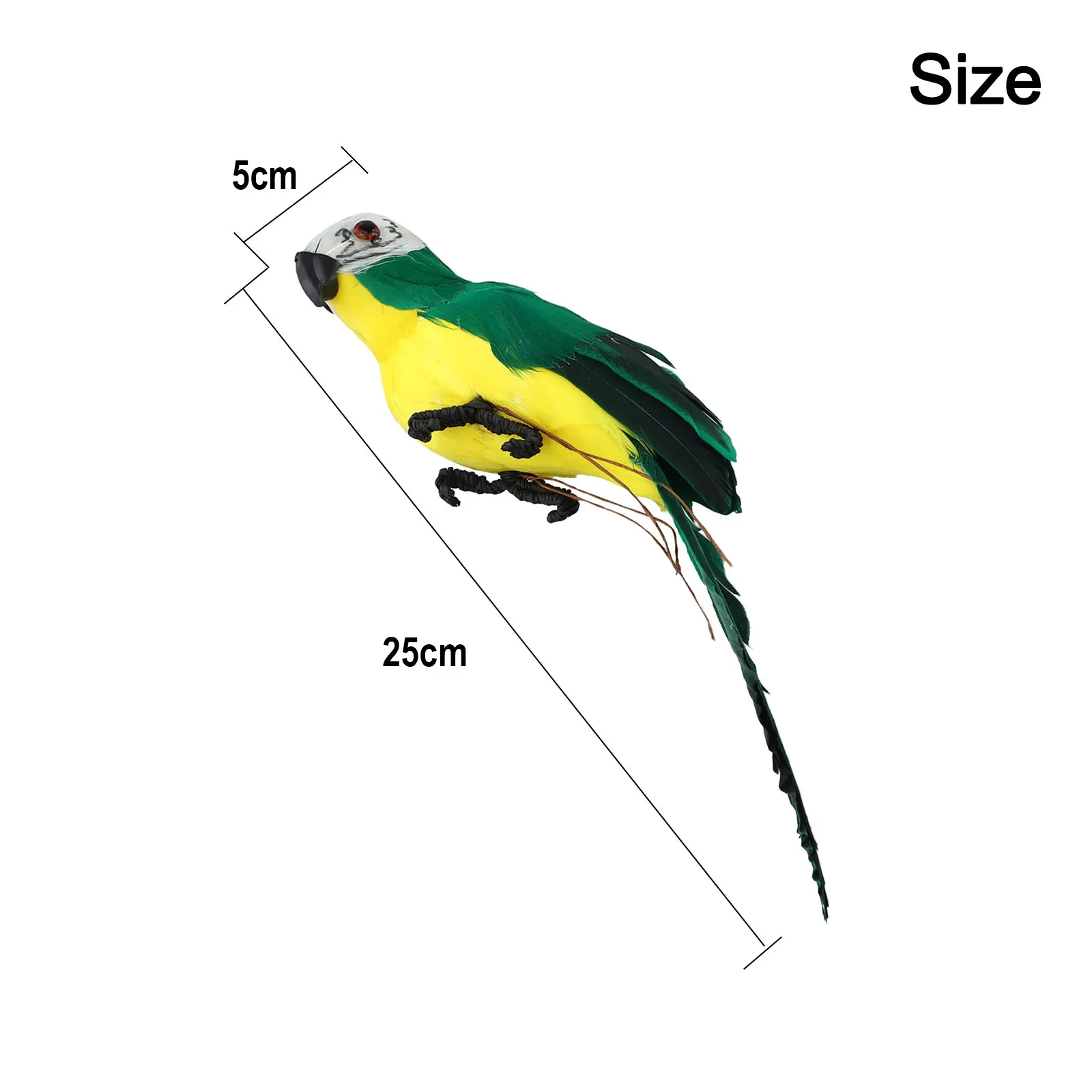 

Décor Simulation Parrot Lawn Shoulder Pirate Tree Decorate Artificial Fake Foam Lifelike Ornament Feathered Bird Decoration