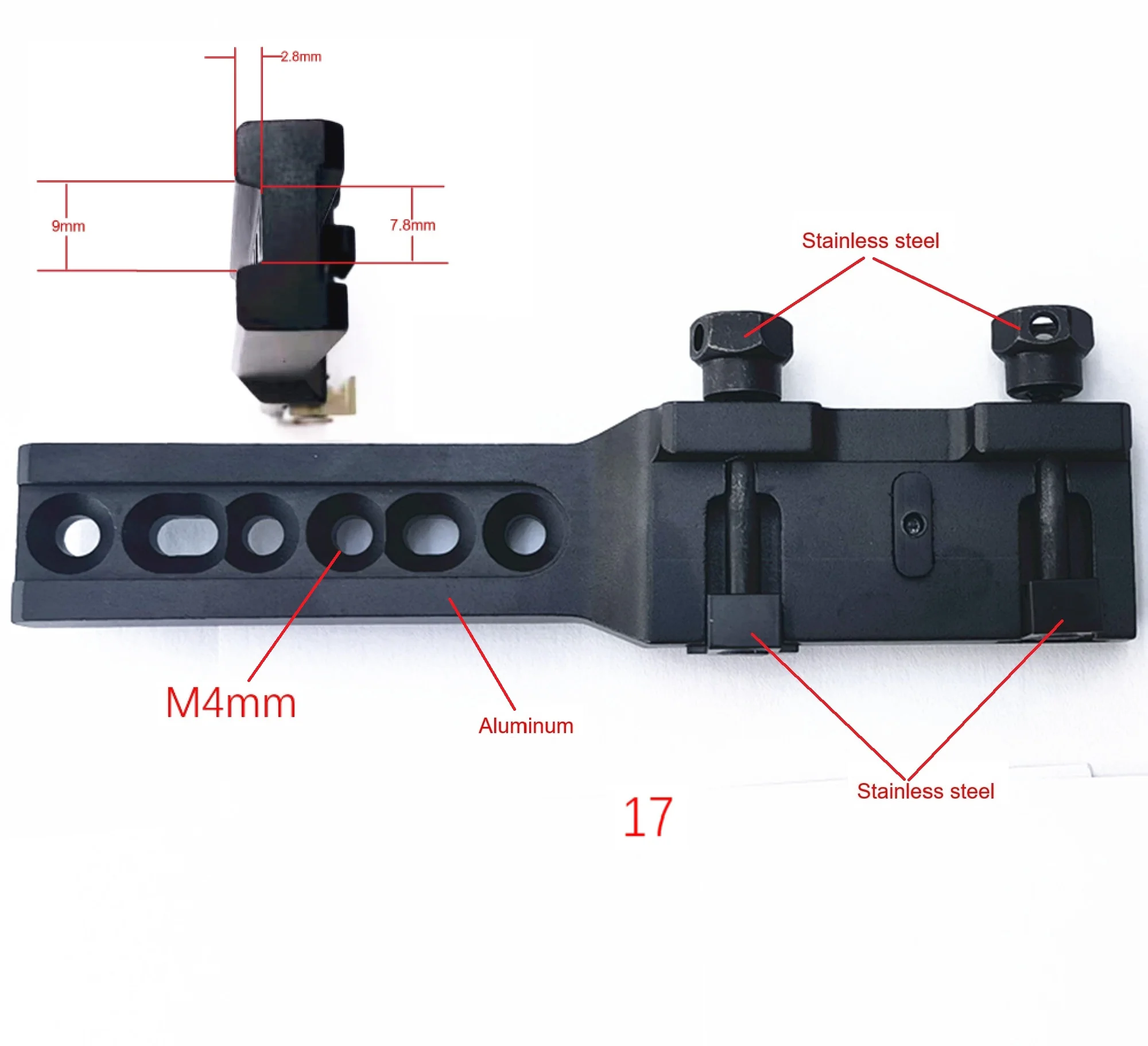 11 مللي متر و 20 مللي متر السكك الحديدية جبل ل HAP HAWK نطاق PARD ZULUS NVH للرؤية الليلية نطاق محول قاعدة #4