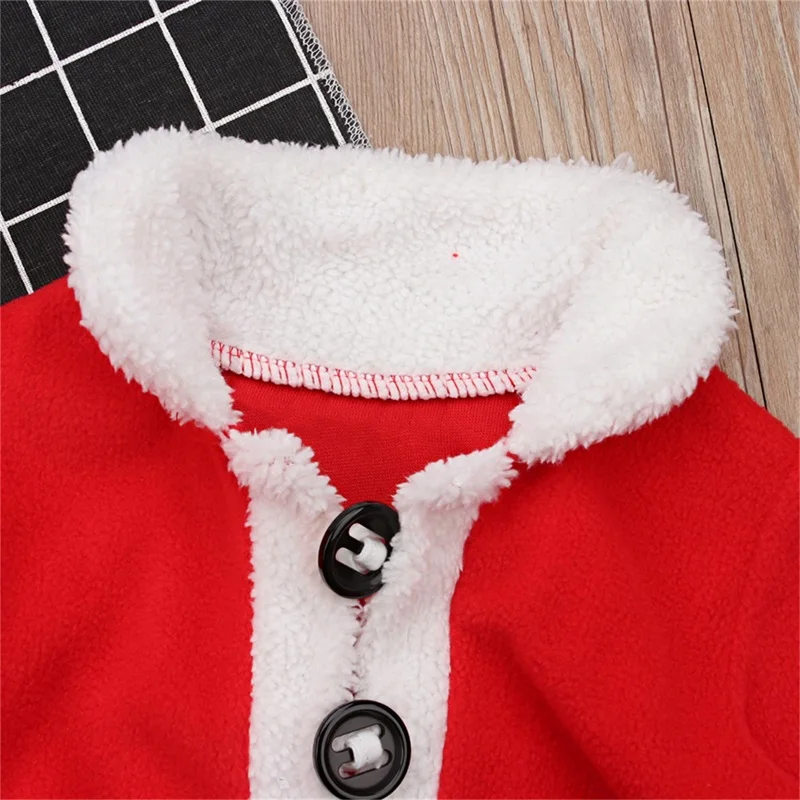 

Infant Santa Claus Outfit Premium Fleece Christmas Suit with Hat Pants Jacket and Socks for Baby s First Holiday