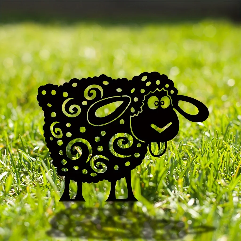 

Add A Touch of Whimsy To Garden Outdoor Decoration Metal Sheep Yard Art Silhouette Wall Art Home Decoration Garden Party Decor