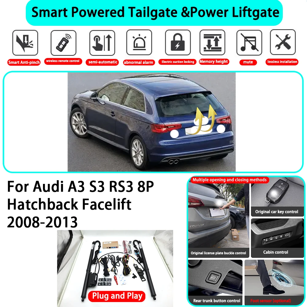 

﻿for Audi A3 S3 RS3 8P Hatchback Facelift 2008-2013 OEM Smart Automatic Powered Tailgate Electric Power Tailgate Lift Kit ﻿