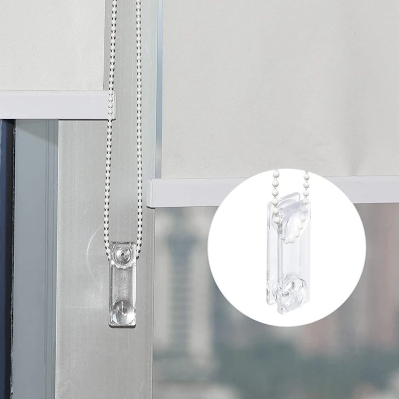 8Pieces Clear Roller Blind Cord Handle Tension Device for Window Shade Roller and Blinds Cord Weight Pendants