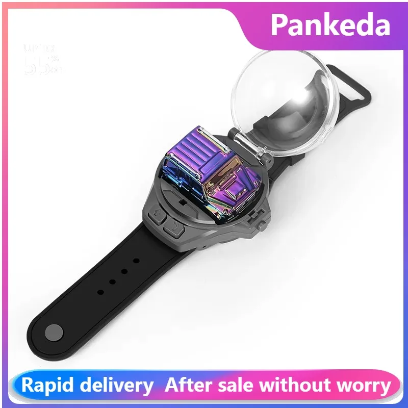

Children's Mini Watch Remote Control Car 2.4G Toy Novelty RC Car Toy Cartoon Portable USB Charging Watch Car Kid Birthday Gift