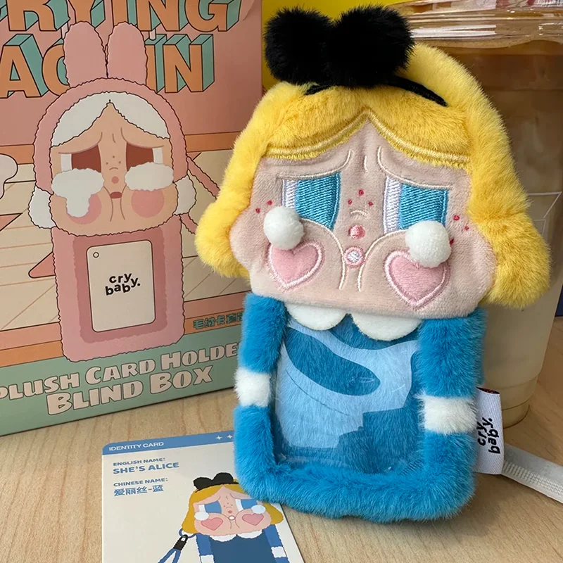 POP MART CRYBABY Crying Again Series - Card Holder Original Blind Box Mystery Box Cute Guess Bag Anime Action Figure Ornaments