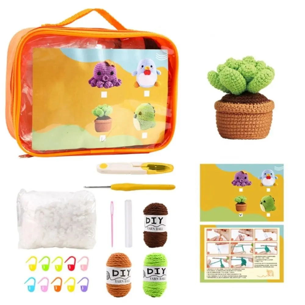 

DIY Handmade Doll Crochet Kit For Beginners Penguin Sewing Material Package Hand Knitting For Kids Adults Crochet Lovers