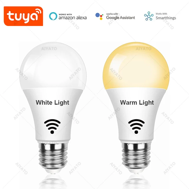 Smart Life APP WiFi E27 Żarówki 2700-6500K Chłodna biel Ciepła biel Neutralne światło 220V Ściemnialne Alexa Google Home Sterowanie głosowe