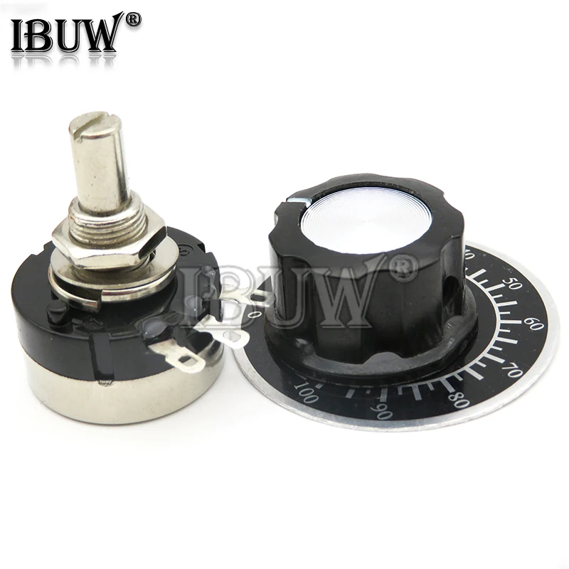 

1sets (3PCS) RV24YN20S 1K 2K 5K 10K 50K 100K 500K ohm Single Turn Carbon Film Rotary Taper Potentiometer with A03 knob dials