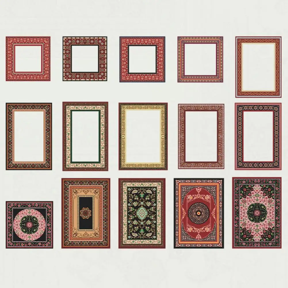 1แพ็คนวัตกรรมบาร็อค Openwork คู่มือ Bahan dekorasi ที่ถอดออกได้สติกเกอร์ที่อุดมไปด้วยรูปแบบอุปกรณ์งานฝีมือ