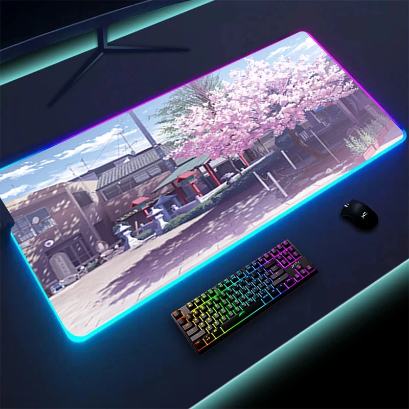 

Xxl Mice Pad Street Game Mats RGB Office Accessories Led Large Mouse Pad 90x40CM Gaming Desk mat Gamer Mause Anime Rubber Pads